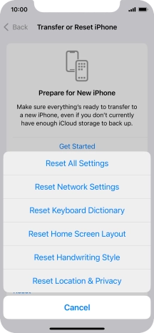 Press Reset All Settings.
