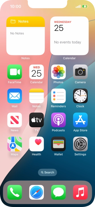 When the battery charging icon is displayed, the battery is charging.