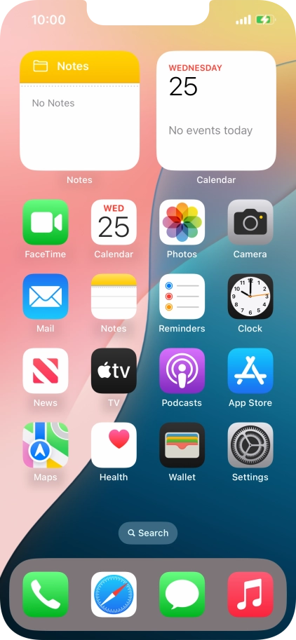 When the battery charging icon is displayed, the battery is charging.
