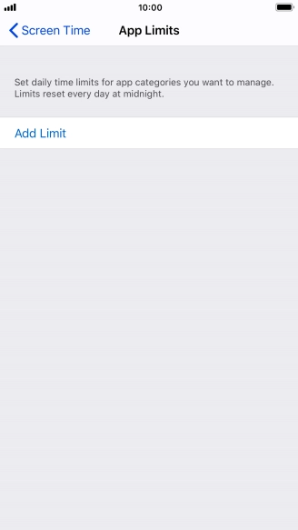 Press Add Limit.