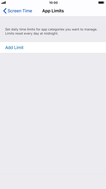 Press Add Limit.