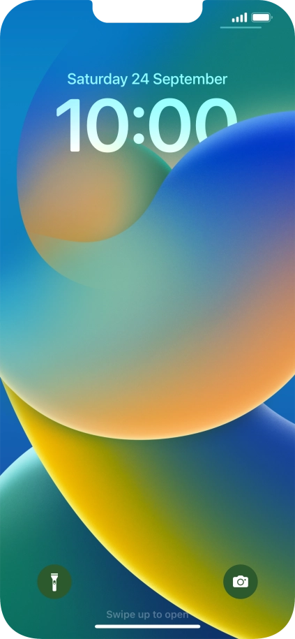 Press and hold anywhere on the lock screen.