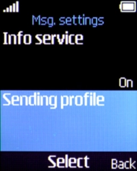 Select Sending profile.