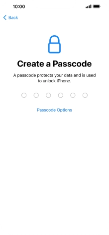 Press Passcode Options.