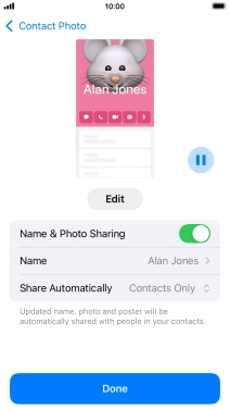 Press the indicator next to 