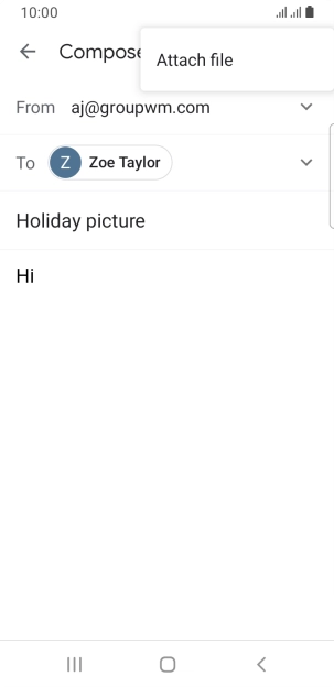 Press Attach file and go to the required folder.