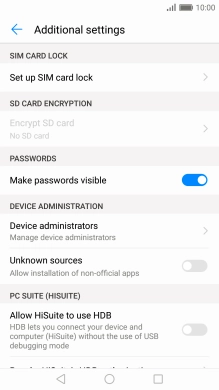 Press Set up SIM card lock.