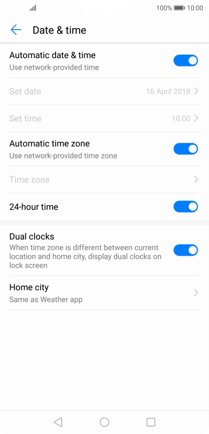 Press the Home key to return to the home screen.