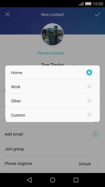 Press the required email type.