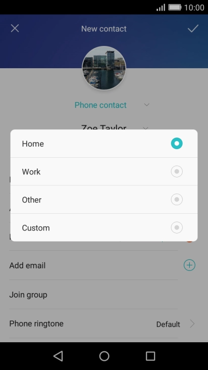 Press the required email type.