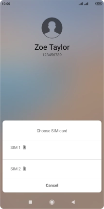Press the required SIM.