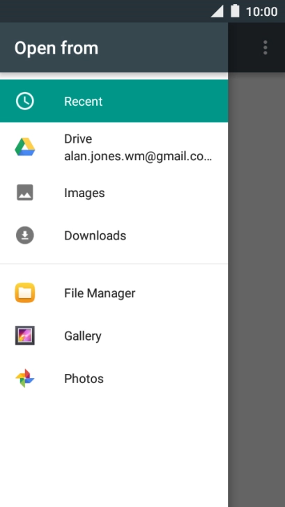 Press Gallery and go to the required folder.