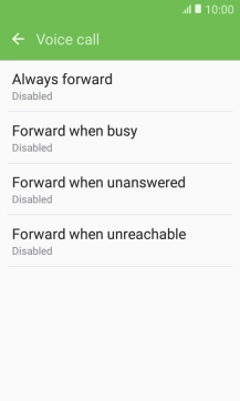 Press the required divert type.