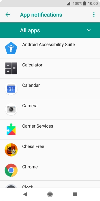 Press the required app.