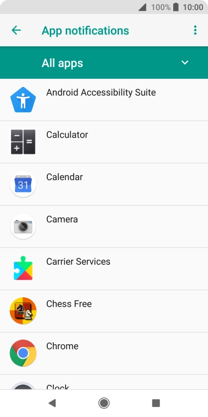 Press the required app.