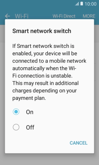 If you want to turn on the function, press On.