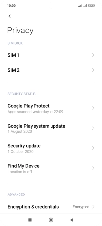 Press the required SIM.