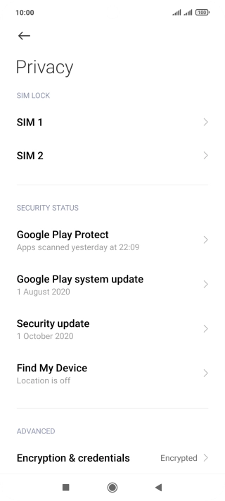 Press the required SIM.