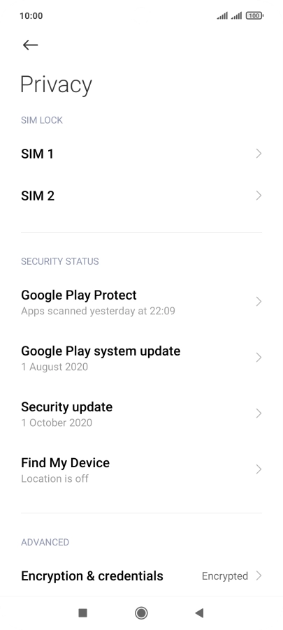 Press the required SIM.