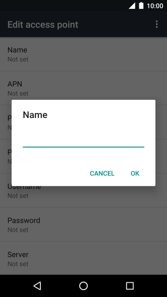 Key in Vodafone MMS and press OK.