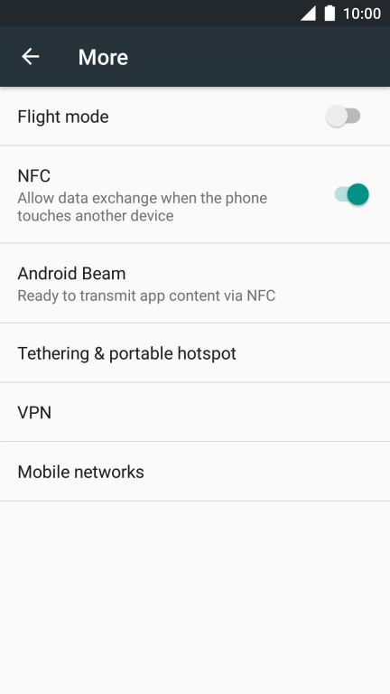 Press Tethering & portable hotspot.