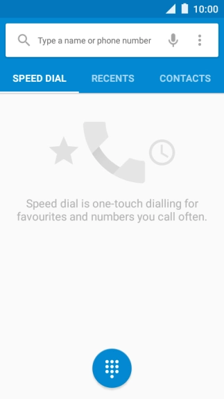 Press the keypad icon.