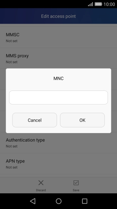 Key in 01 and press OK.