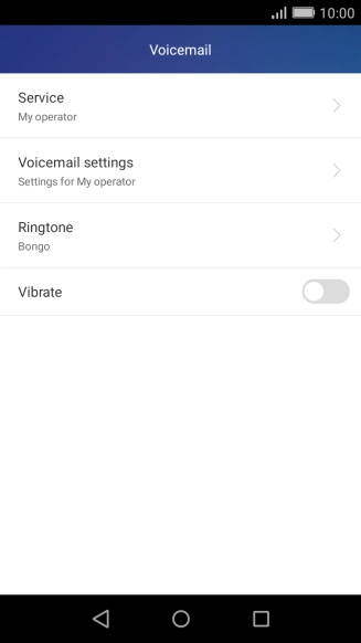 Press Voicemail settings.