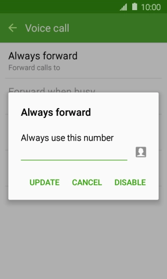 Press DISABLE.