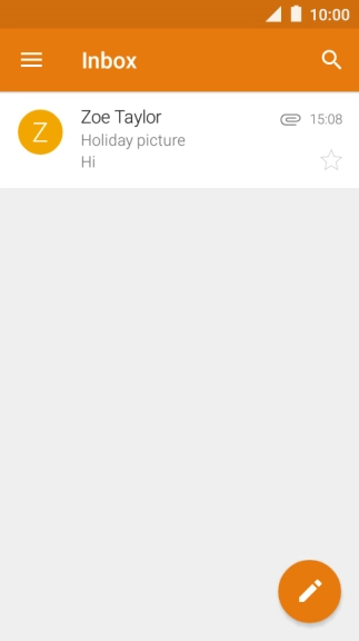 Press the new email message icon.