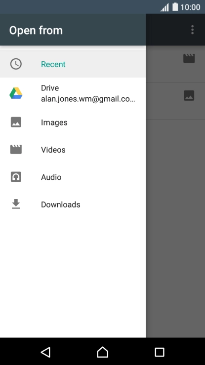 Press the required category and go to the required folder.