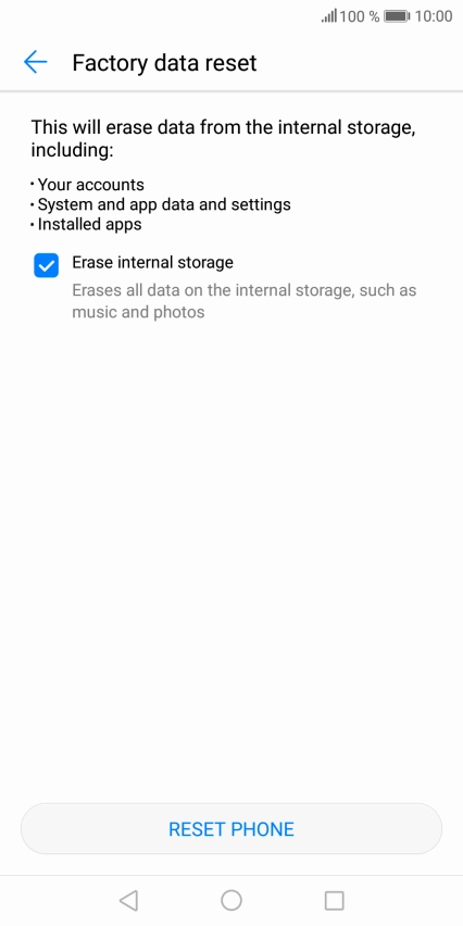 Press RESET PHONE.