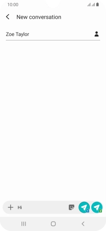 Press the send icon when you've finished your text message.