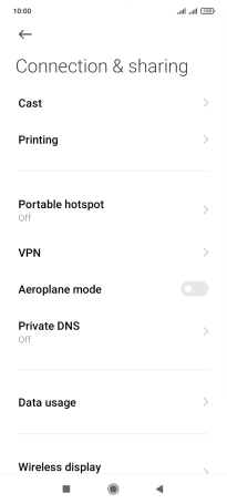 Press Portable hotspot.