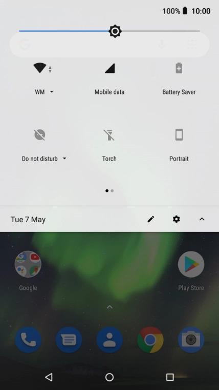 Press the low power mode icon to turn on the function.