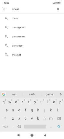 Key in the name or subject of the required app and press the search icon.