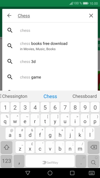 Key in the name or subject of the required app and press the search icon.