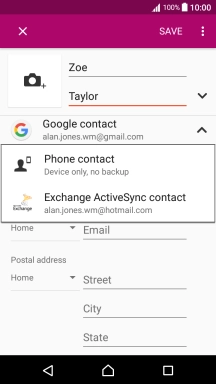 Press Phone contact.