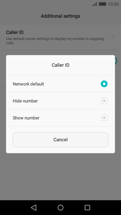 Press Show number to turn on caller identification.