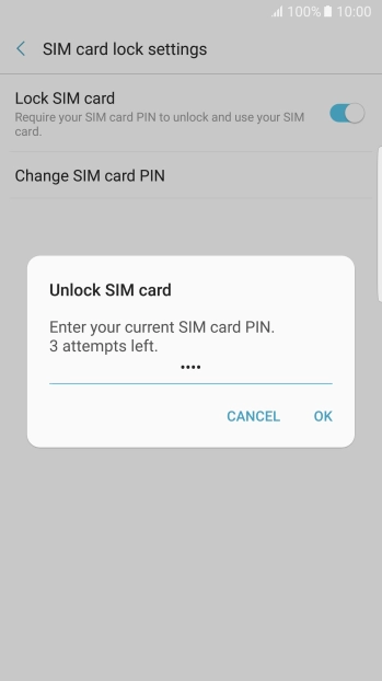 Key in your PIN and press OK.