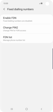 Press Enable FDN.