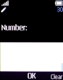 Key in (prefix) 5 (your phone number) and press the Navigation key.