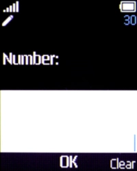Key in (prefix) 5 (your phone number) and press the Navigation key.