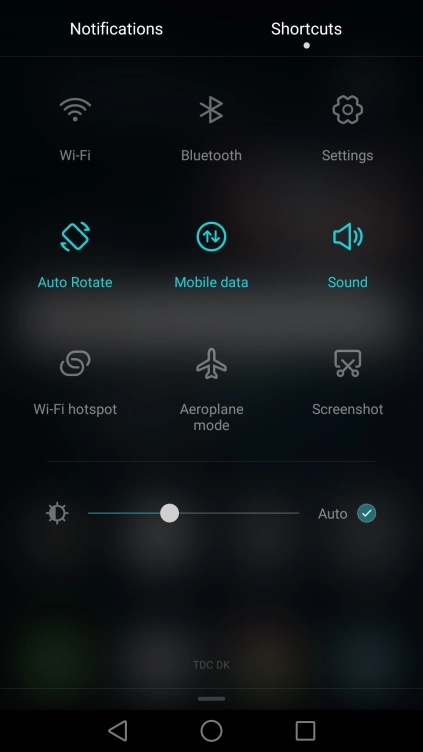 Press Aeroplane mode to turn flight mode on or off.