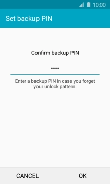 Key in the PIN again and press OK.