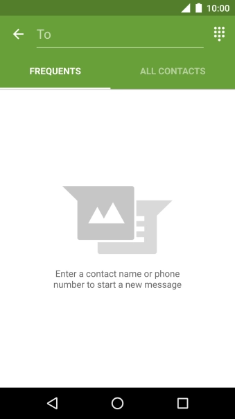 Press the search field and key in the first letters of the recipient's name.