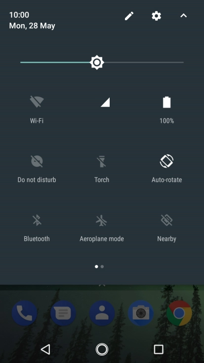 Press the battery icon.