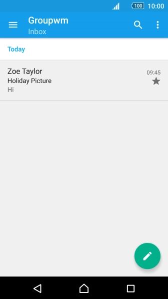 Press the new email message icon.