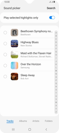Press the required ring tones to hear them.