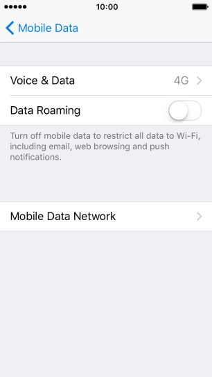 Press Mobile Data Network.